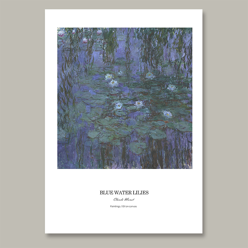 Blue Water Lilies 명화액자