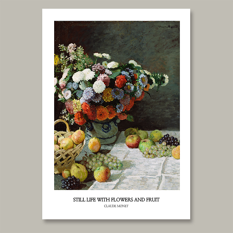 Still Life with Flowers and Fruit 명화액자