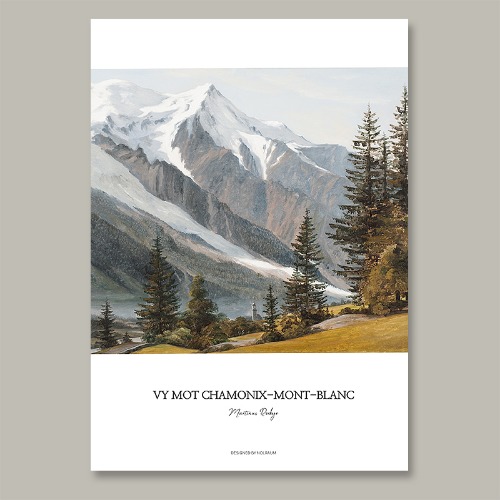 Vy mot Chamonix Mot Blanc 명화액자