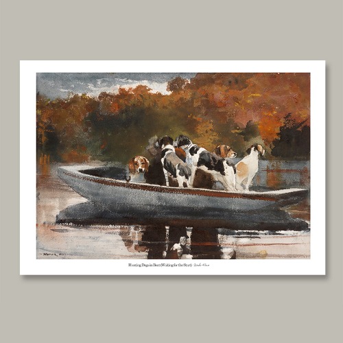 Hunting Dogs in Boat 명화액자 인테리어액자