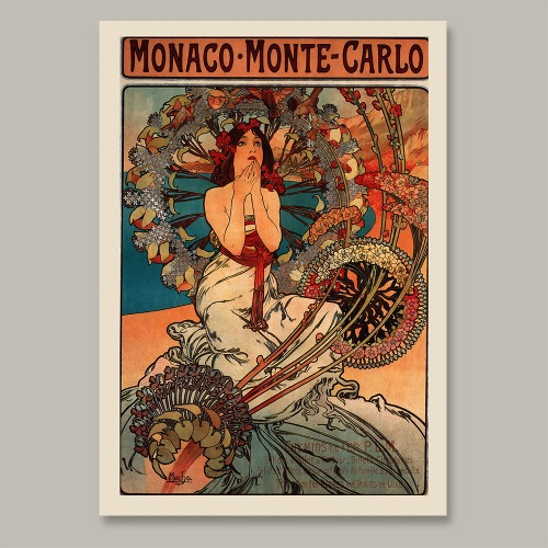 Monaco Monte Carlo 알폰스무하 명화액자 인테리어액자